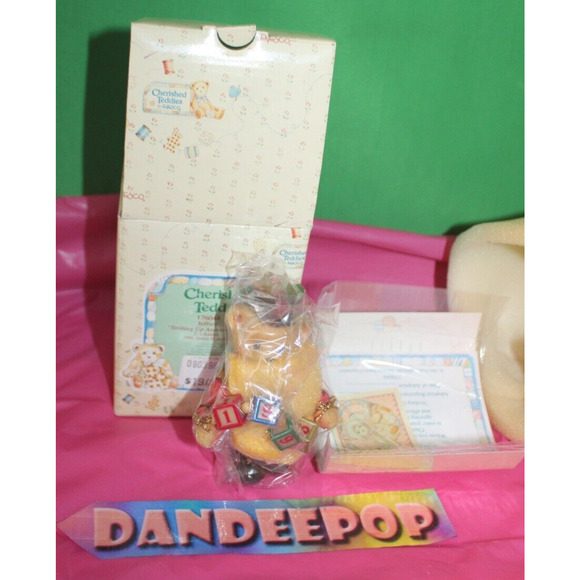 Cherished Teddies Jeffrey Striking Up Another Year 1996 Figurine In Box 176044 - Picture 5 of 11